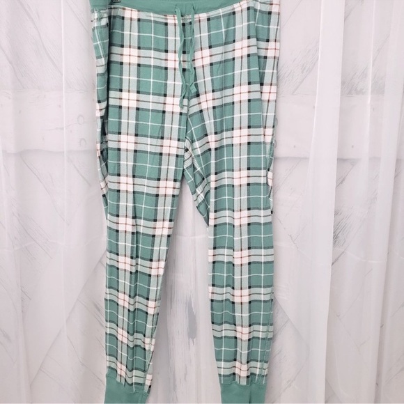 HANNA ANDERSSON Organic Cotton Long John Pajama Set Family Harvest Plaid Green - Picture 9 of 14
